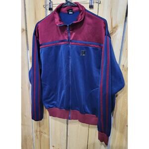 Retro Pinnacle 80s Track Jacket Mens M/L Blue/burgundy